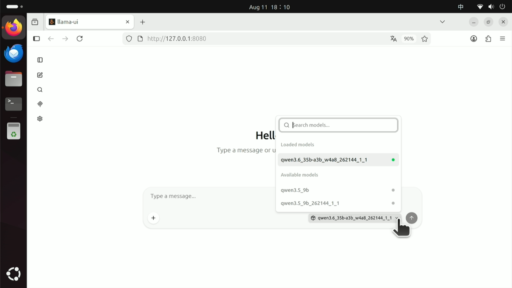 WebUI 选择模型
